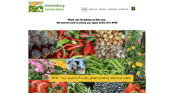 Desktop Screenshot of amherstburgfarmersmarket.com