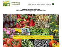 Tablet Screenshot of amherstburgfarmersmarket.com